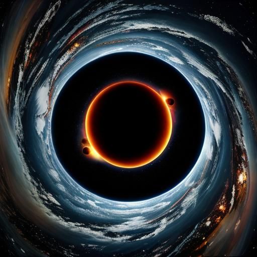 Black Hole Earth: An AI Generated Image