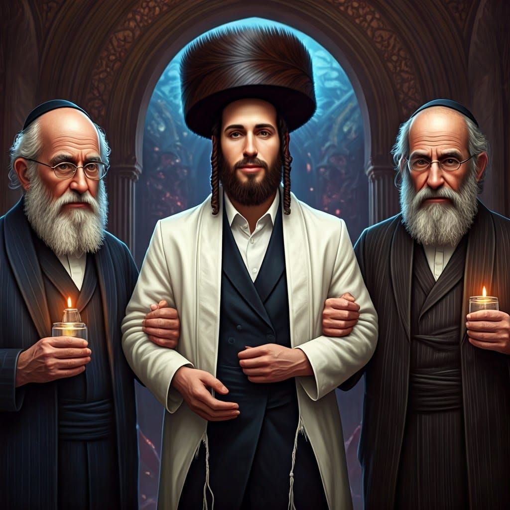 A Dashing Hasidic Groom in Traditional Attire