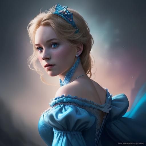 Dark Disney: Hyperrealistic Cinderella Portrait
