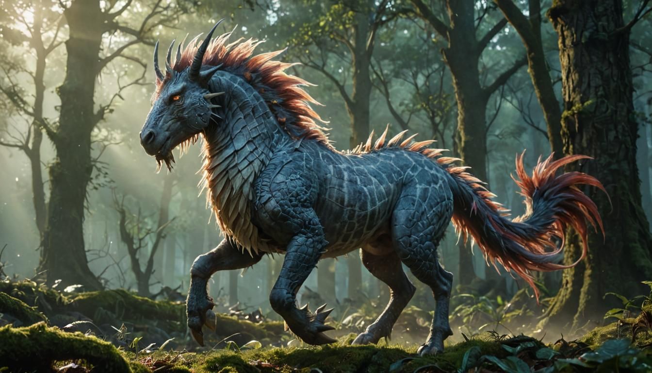 Epic Kirin in Majestic Forest Realm