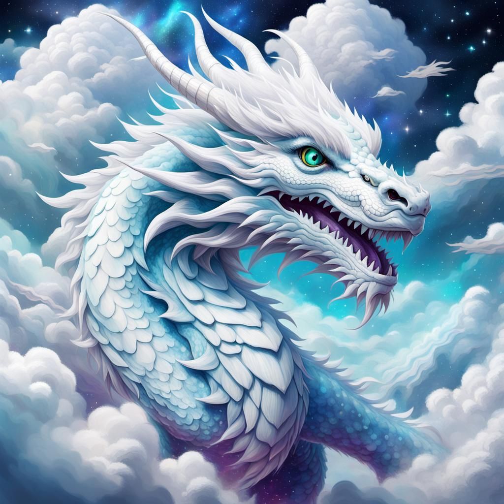 Cloud Dragon in Astral Cosmic Style