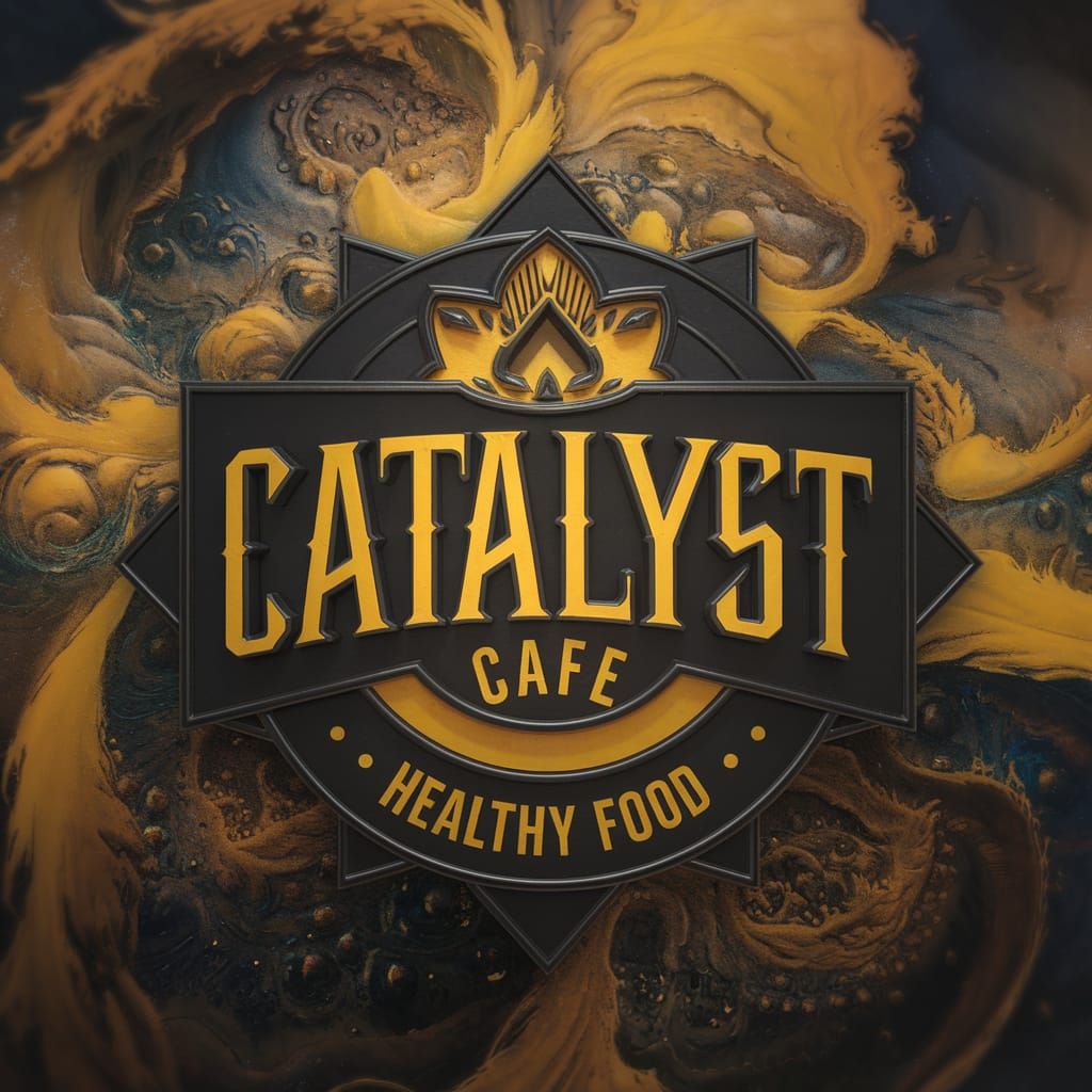 Catalyst Cafe: 3D Logo Design in Fantasy Landscape