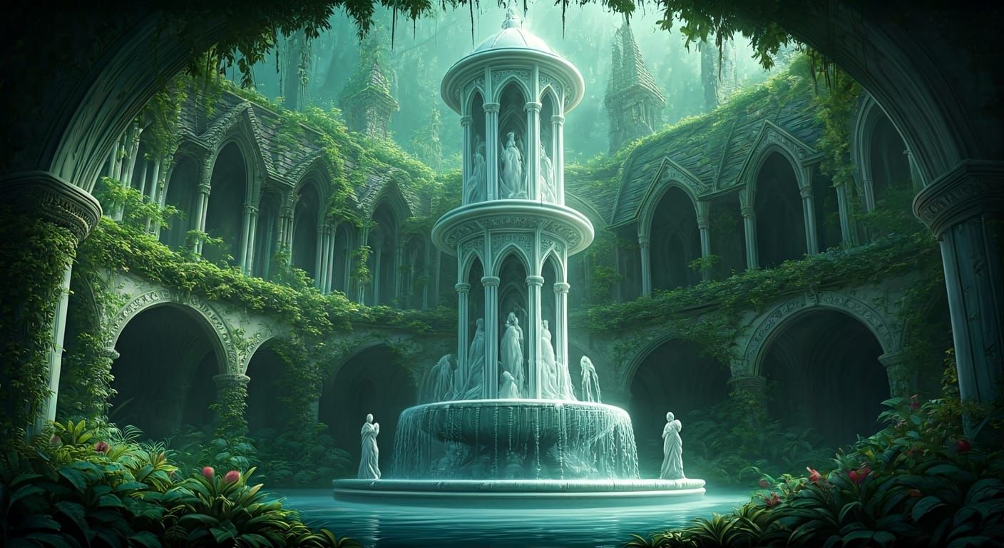Water Fountain at Wizard's School