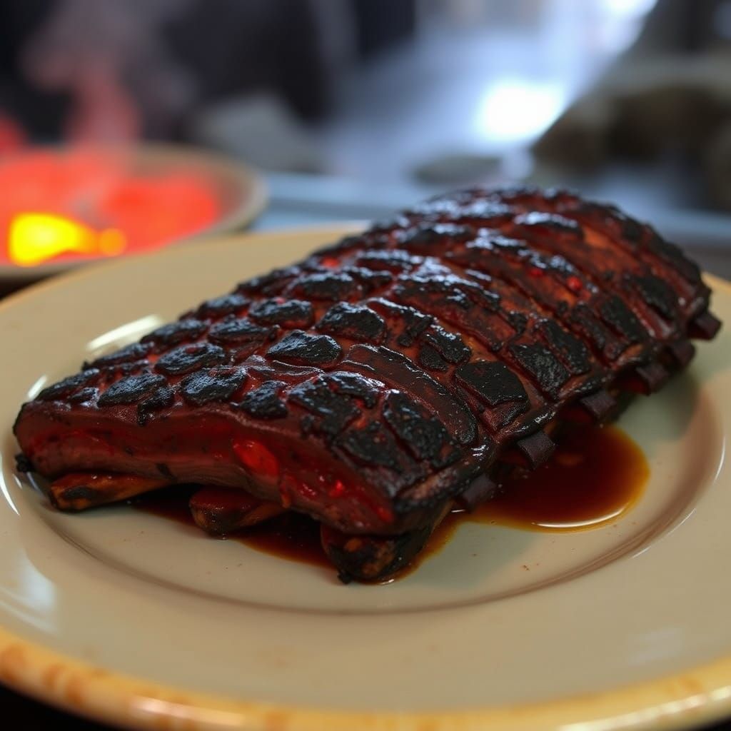 Sith-Style Spiced Nerf Ribs Cooked in Volcanic Vents
