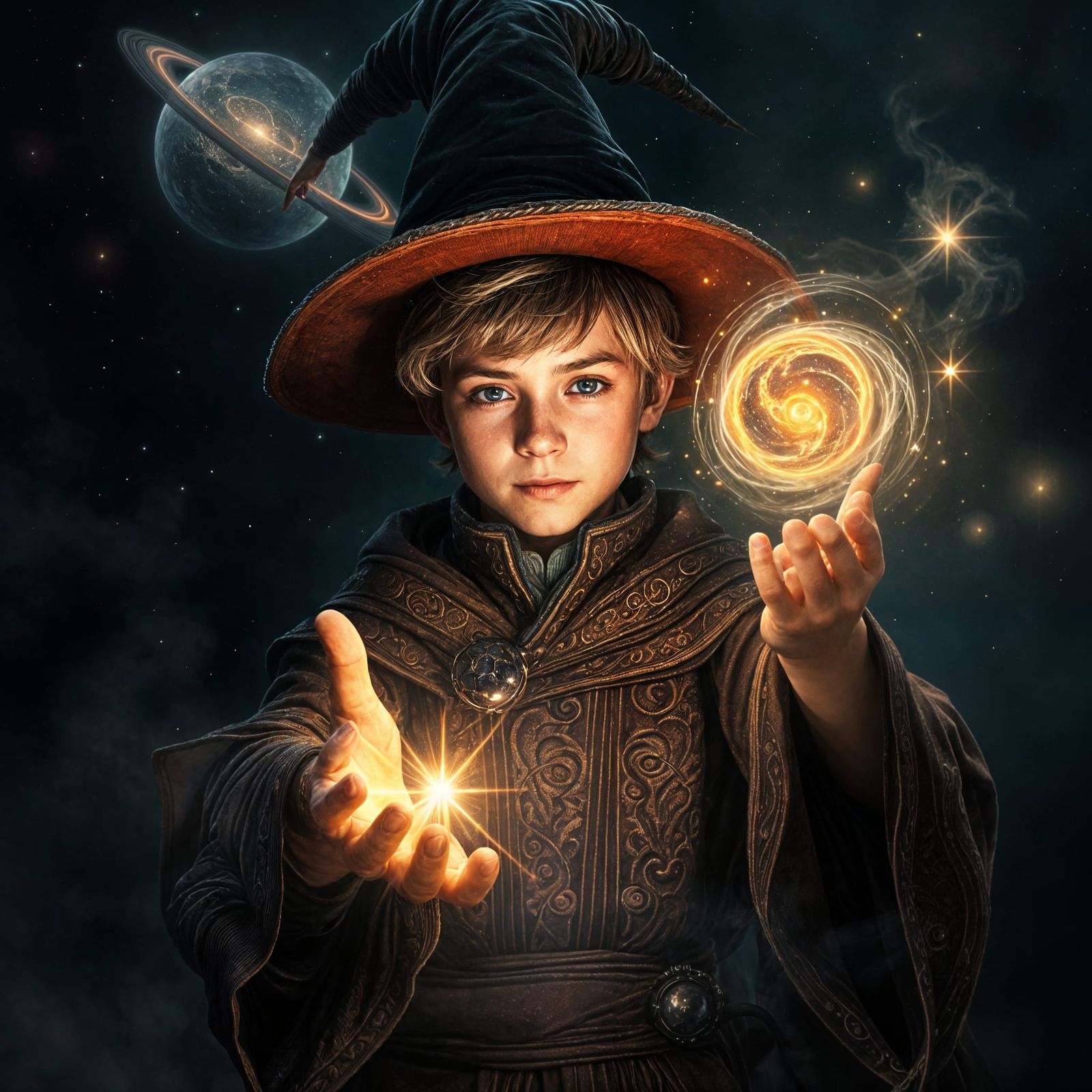 Galactic Wizard Creates a Planet: Fantasy Art