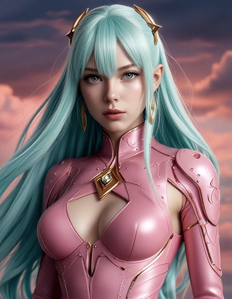 Ethereal Beauty in Zero Two's Hyper-Realistic Portrait