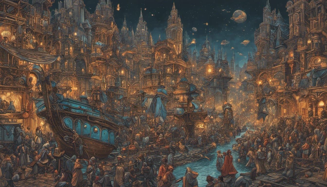 Drunken Sailors in Art Deco Living City