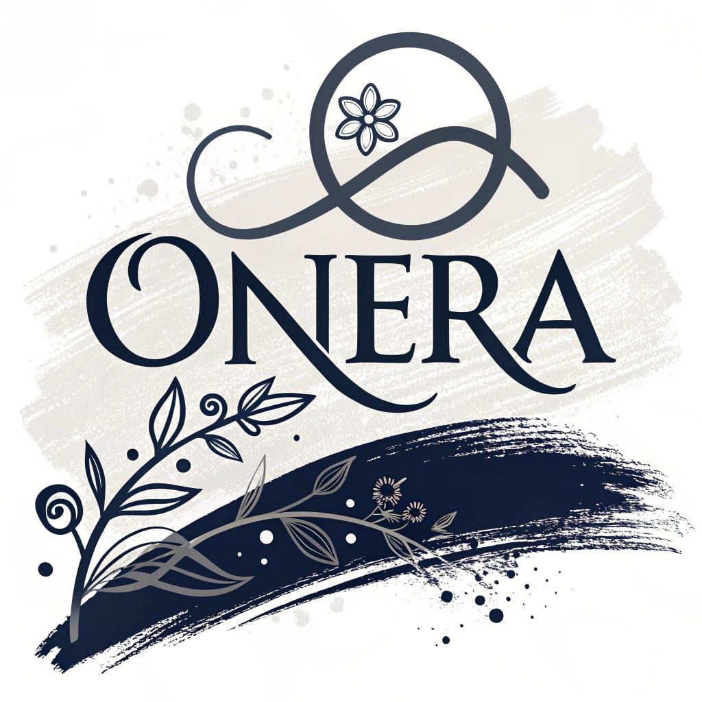 Elegant Monogram Logo Design with Abstract Brush Strokes