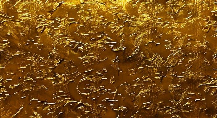 Gold Foil Metallic Texture Pattern in Gold Leaf