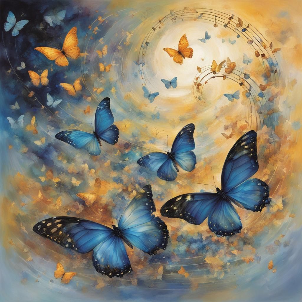 Ethereal Soundscape: Musical Butterflies in Flight