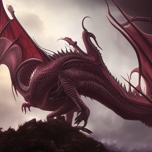 Epic Void Dragon in Digital Matte Painting