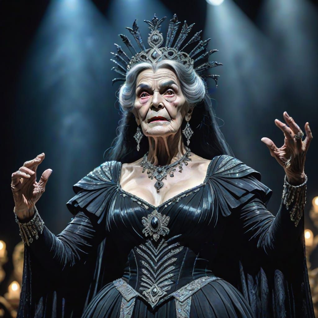 Hyperrealistic Queen of the Night AI Image