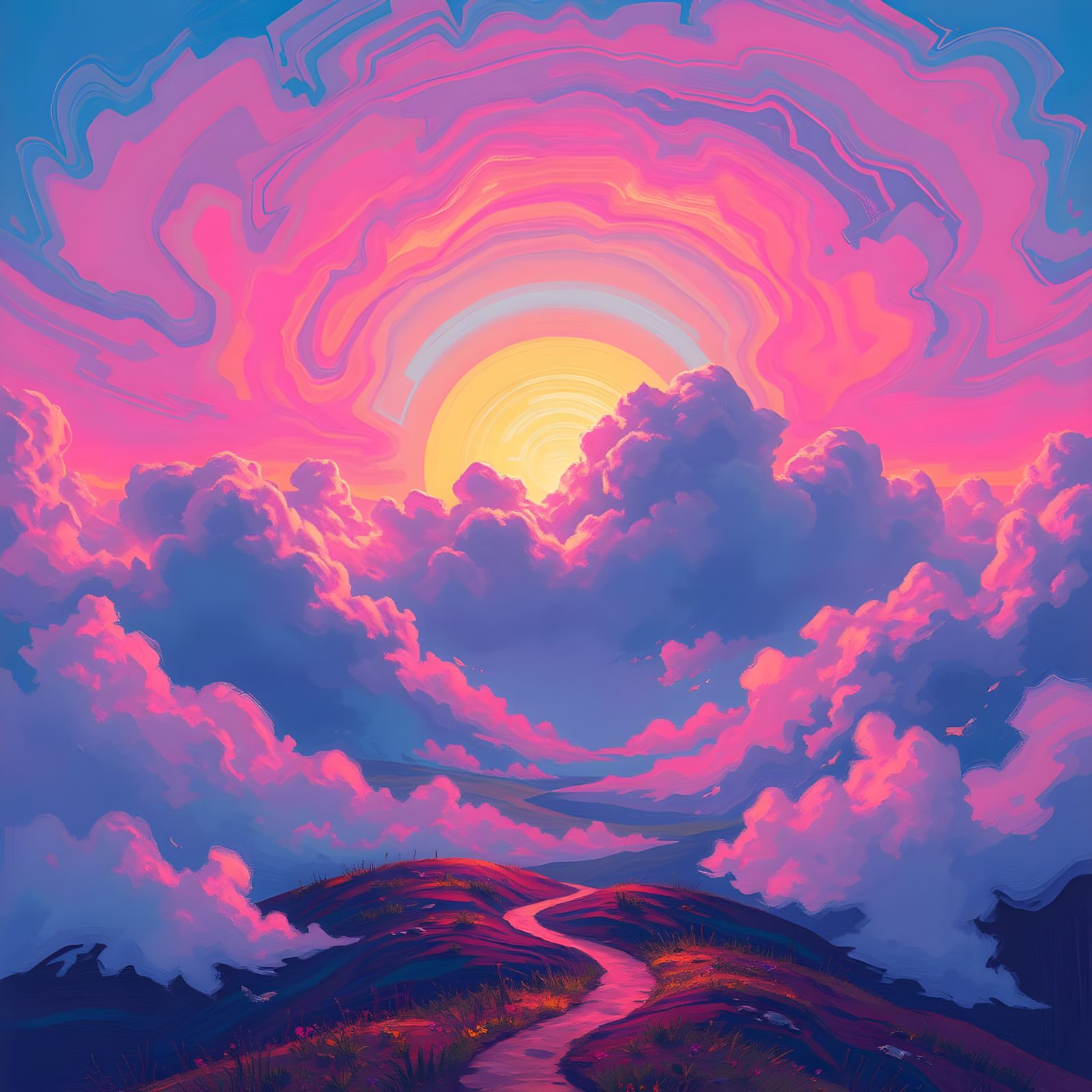 Psychedelic Dawn Unfolds