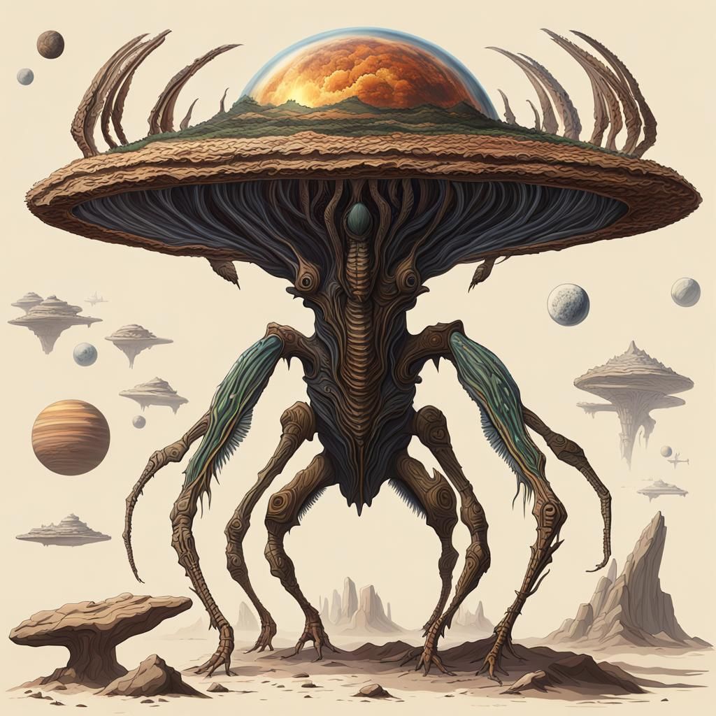 Exoplanet Lifeforms: Speculative Xenobiology Concept Art