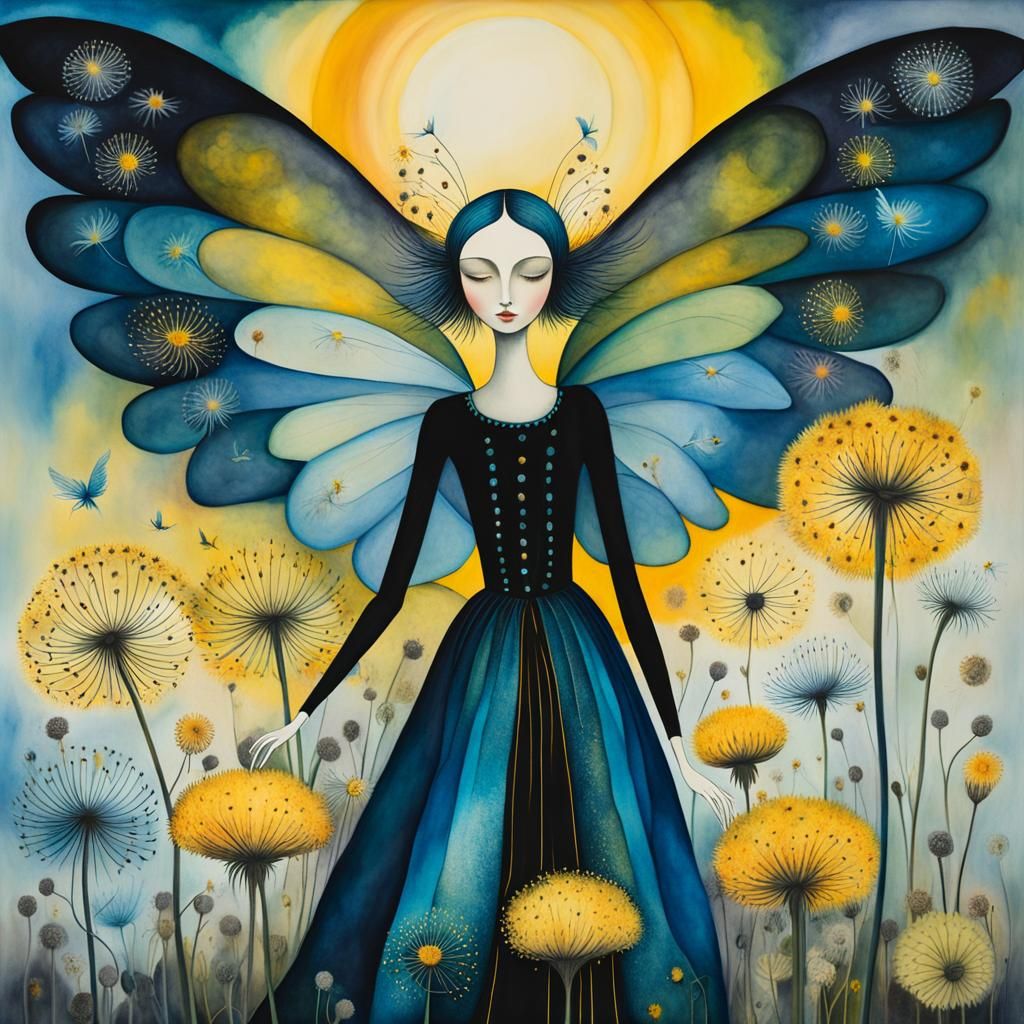 Winged Fairies Making Wishes in Surreal Dreamscape