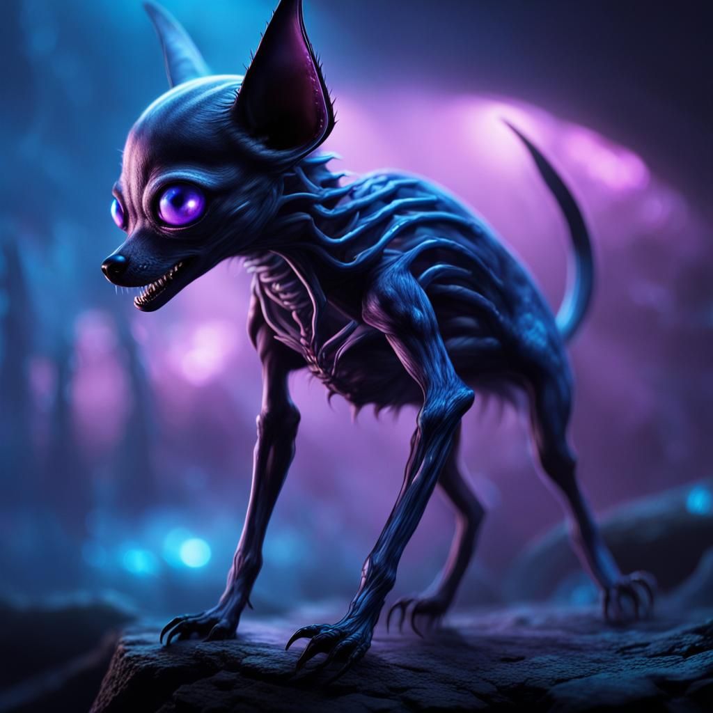 Cybernetic Nightstalker: A Dark and Feral Xenomorph Hybrid