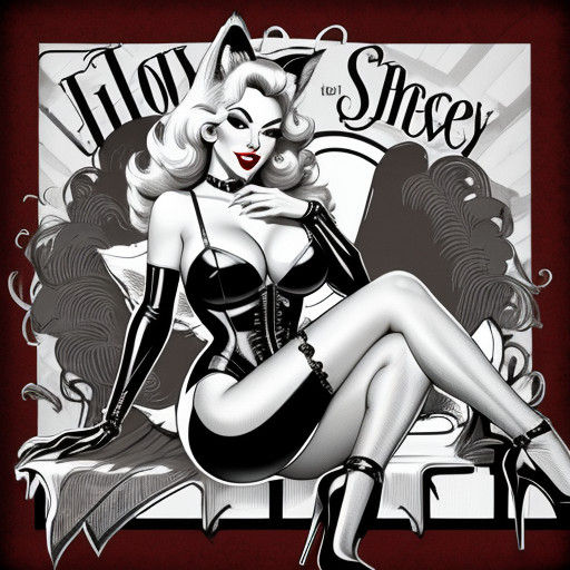 Vintage Pinup Girl in Sultry Attire