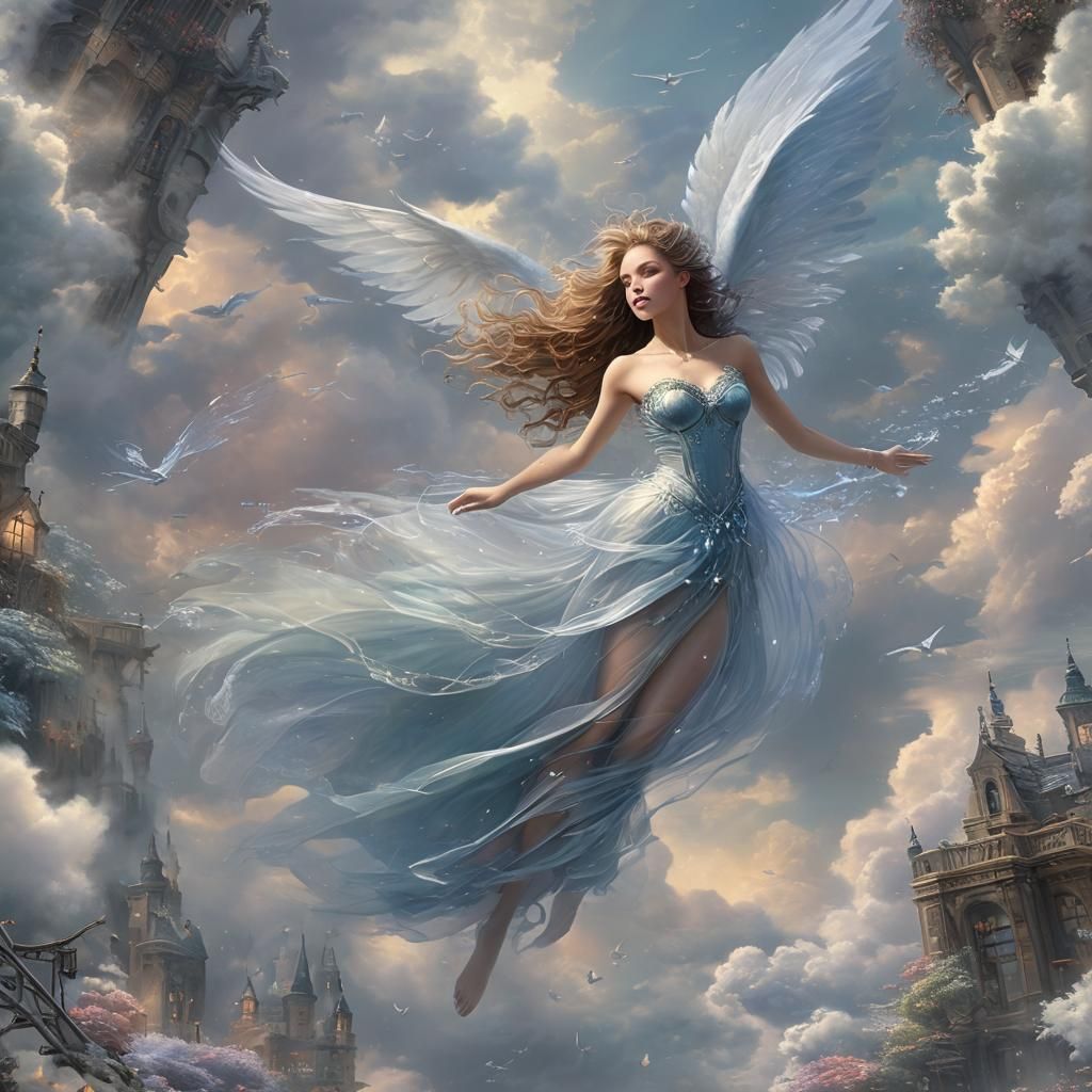 Air Soul in Glass Body: Ethereal Fantasy Art