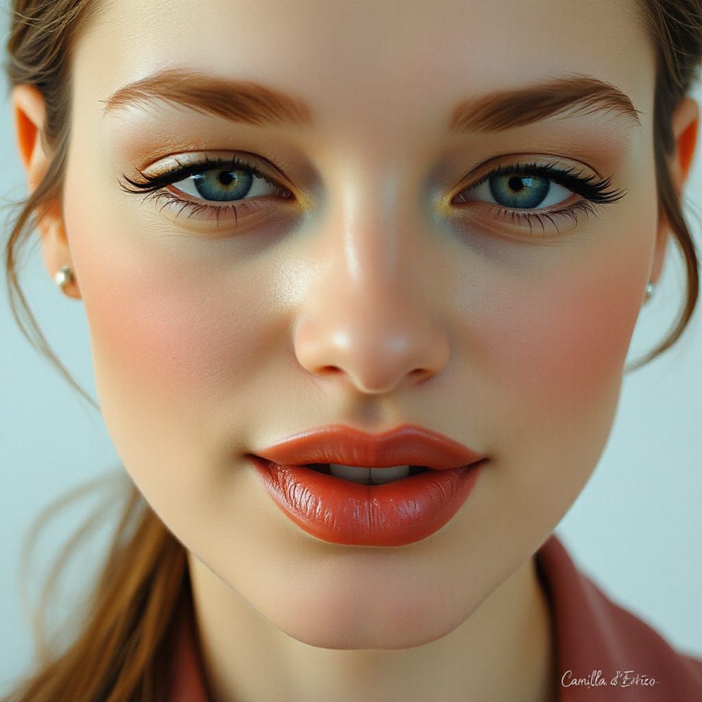 Dreamy Portrait in Art Nouveau Style