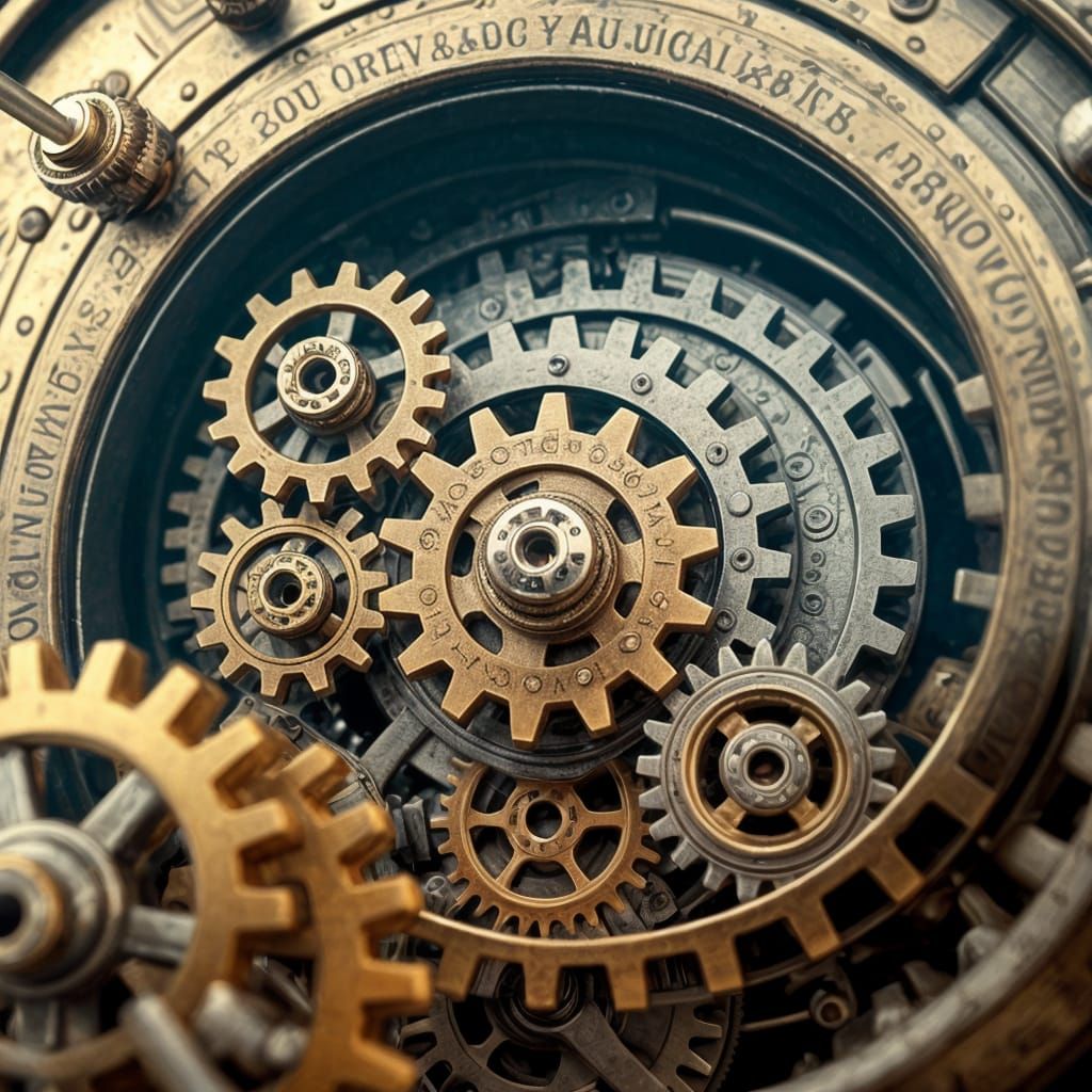Steampunk Automaton Gears: A Macro View