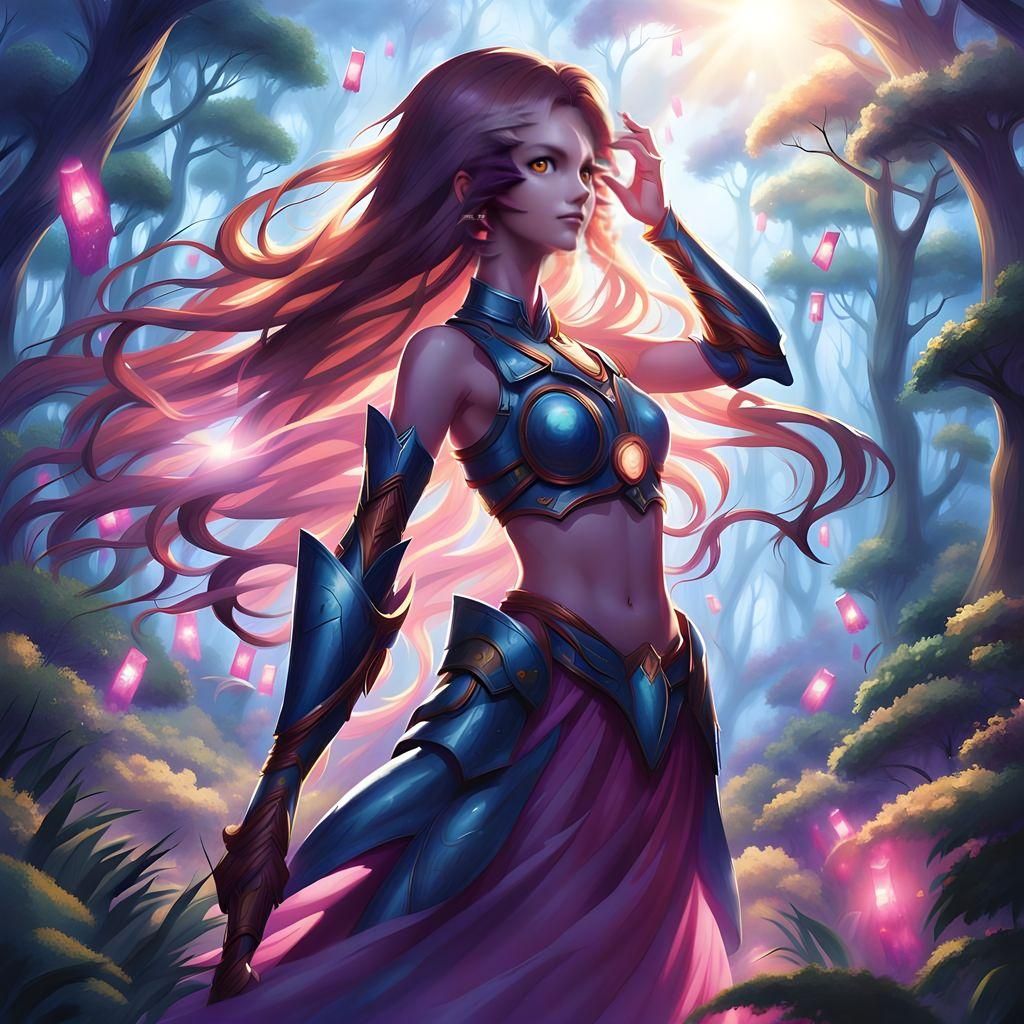 Anime Woman in Detailed Fantasy Concept Art