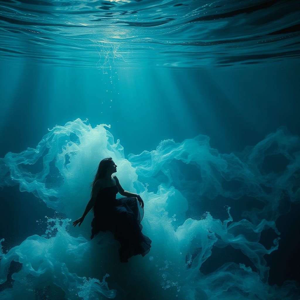 Surreal Underwater Fantasy Art with Nacreous Lighting