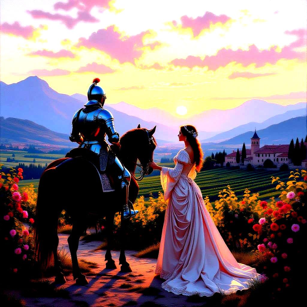 15th Century Venetian Knight's Farewell at Dawn