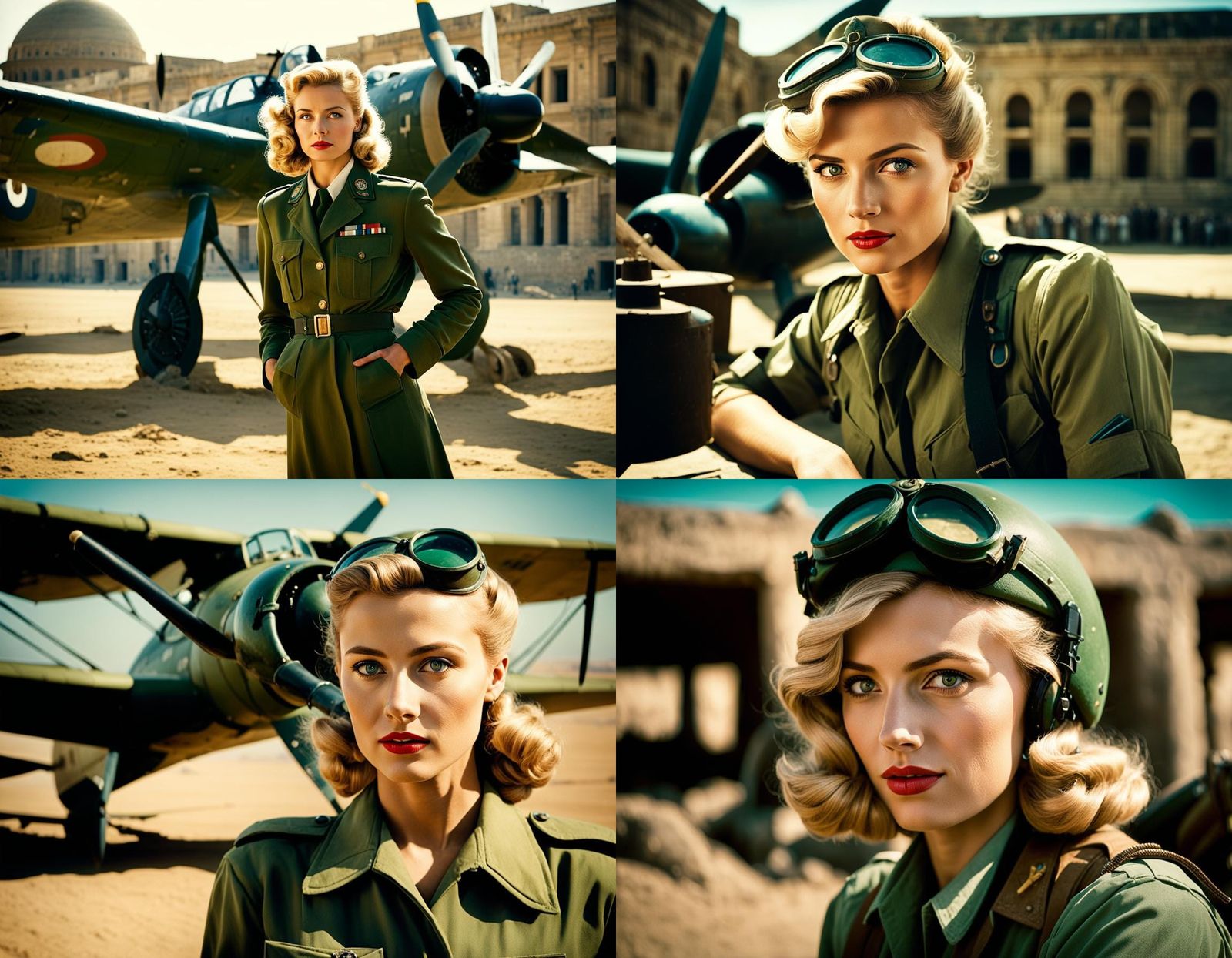 World War II Pilot: A Cinematic Film Still