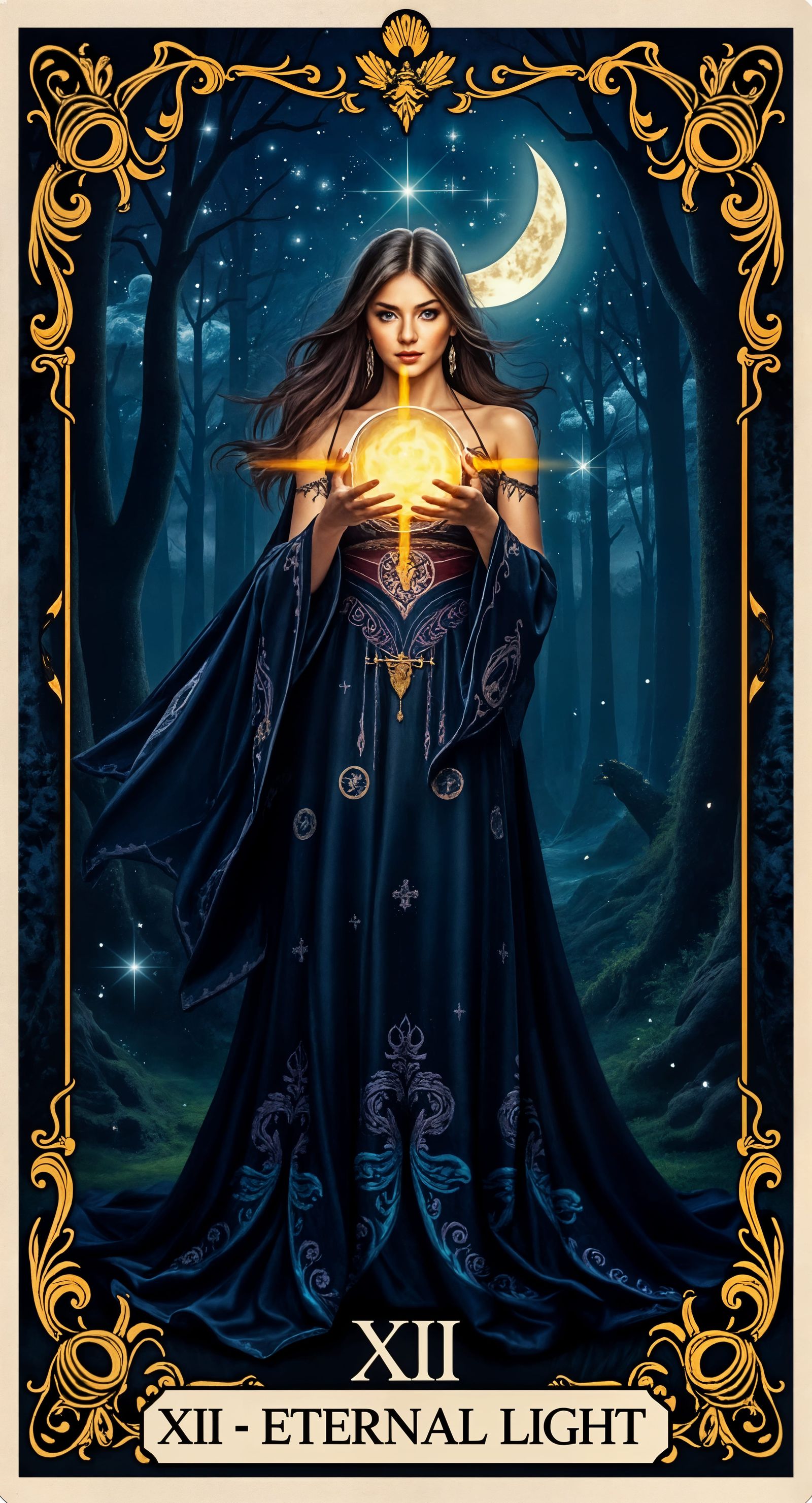 Mystical Enchantress Tarot Card Design