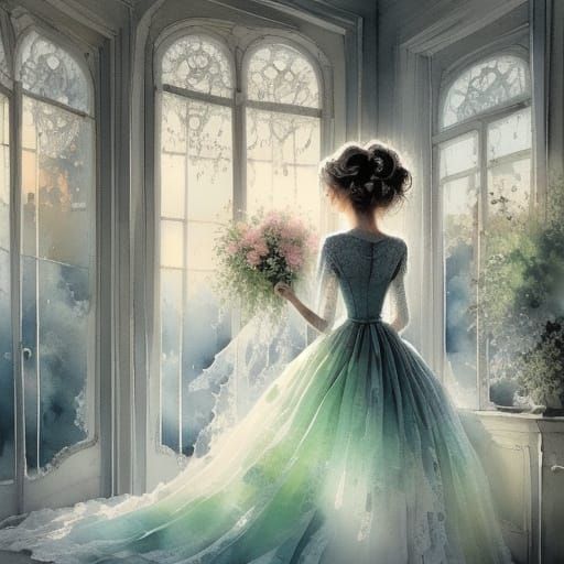 Vibrant Watercolor Flowers with Graffiti Art Style