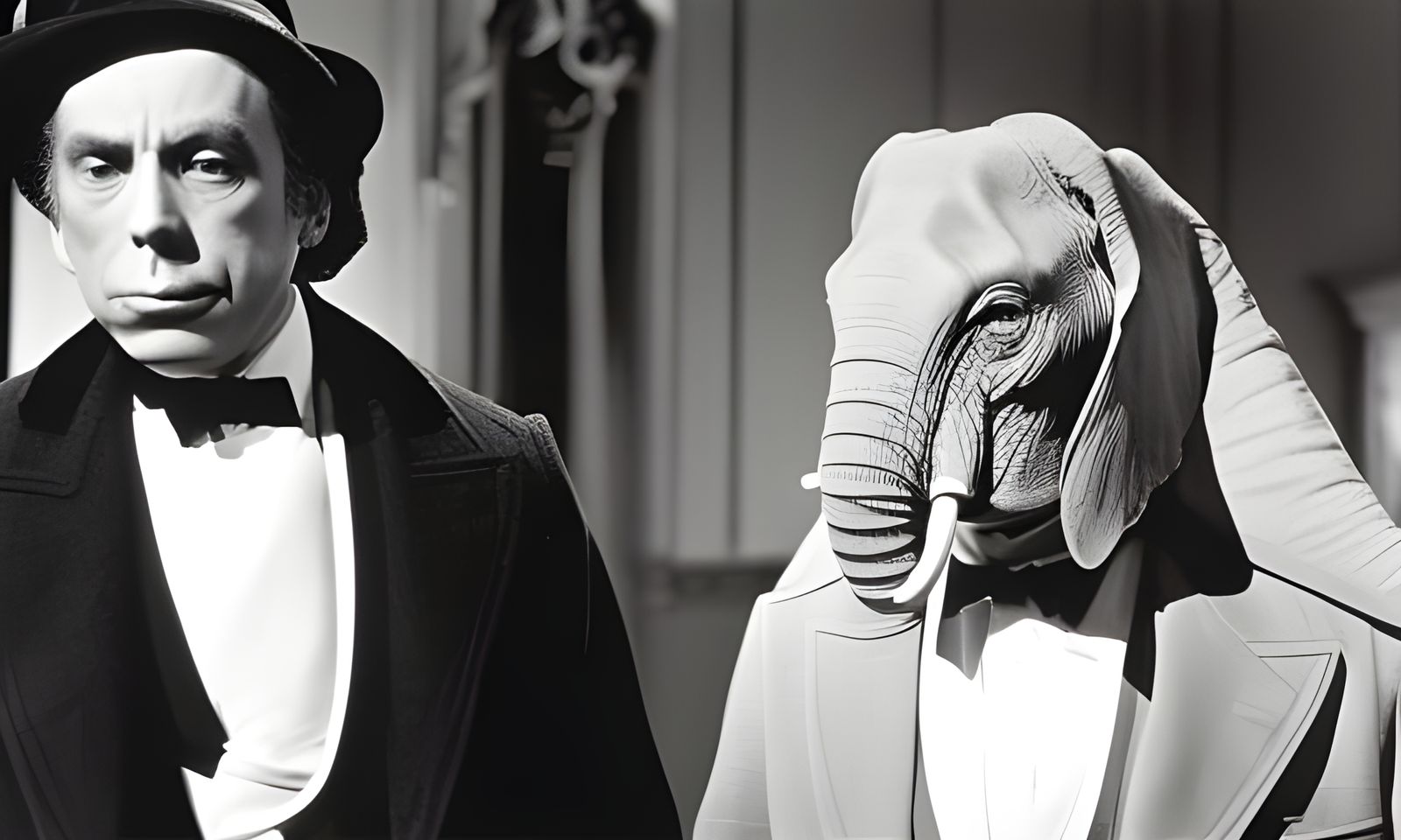 Elephant Man Movie in Sepia Cinematic Shots