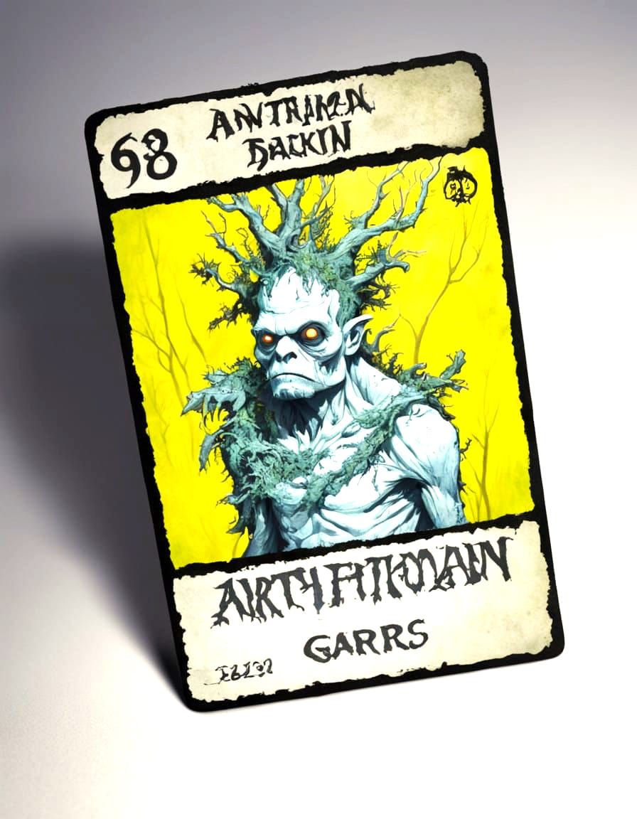 Rotting Treeman Monster Trading Card in Post-Apocalyptic Fan...
