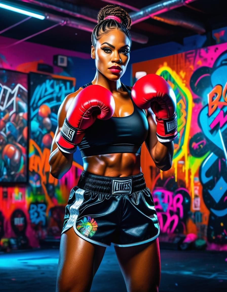 Colorful Graffiti Boxer