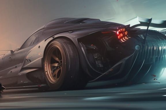 Race Car Graveyard: Dark Fantasy Concept Art