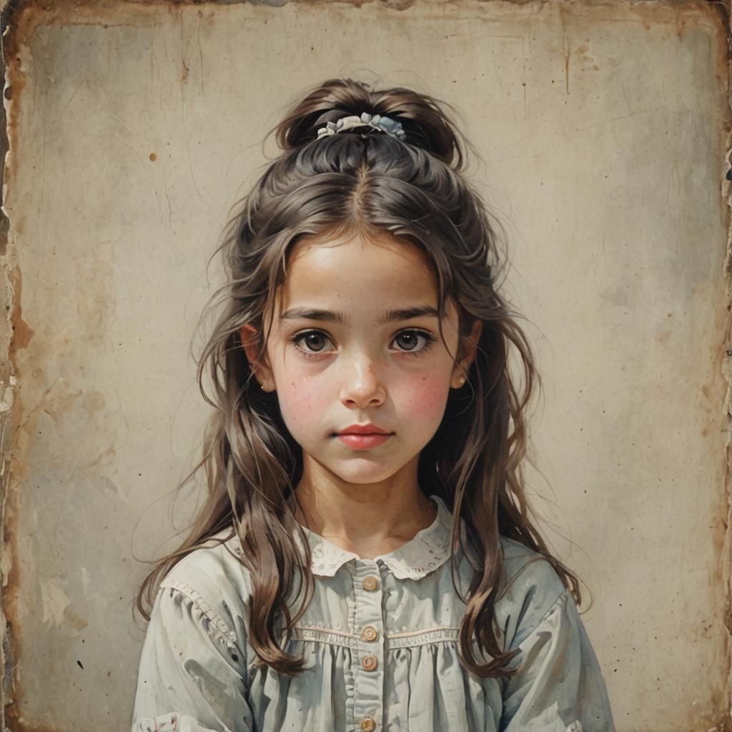 AI Portrait of a Cute Young Girl