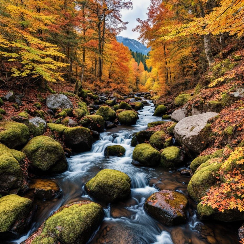 Autumn Woods Walking Trail by Frothy Creek