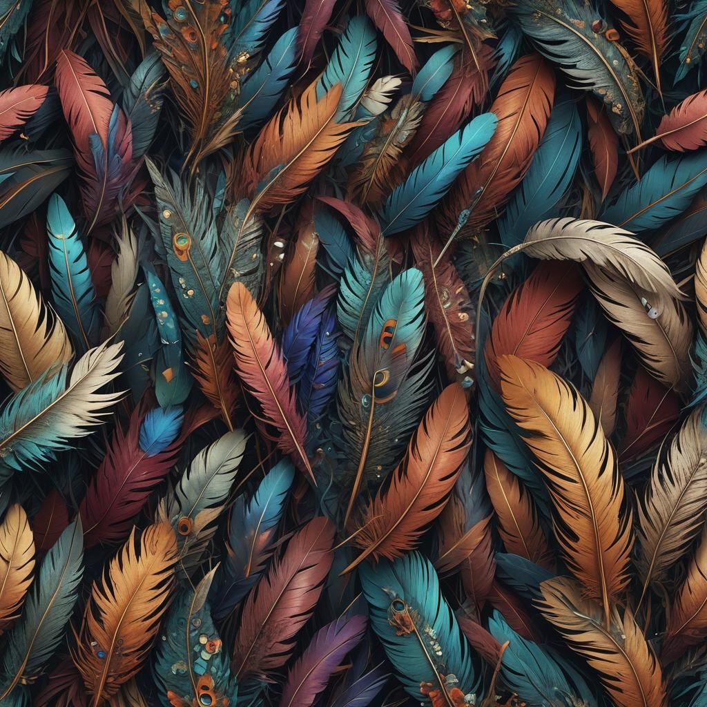 Enchanting Feathers in Detailed Matte Painting