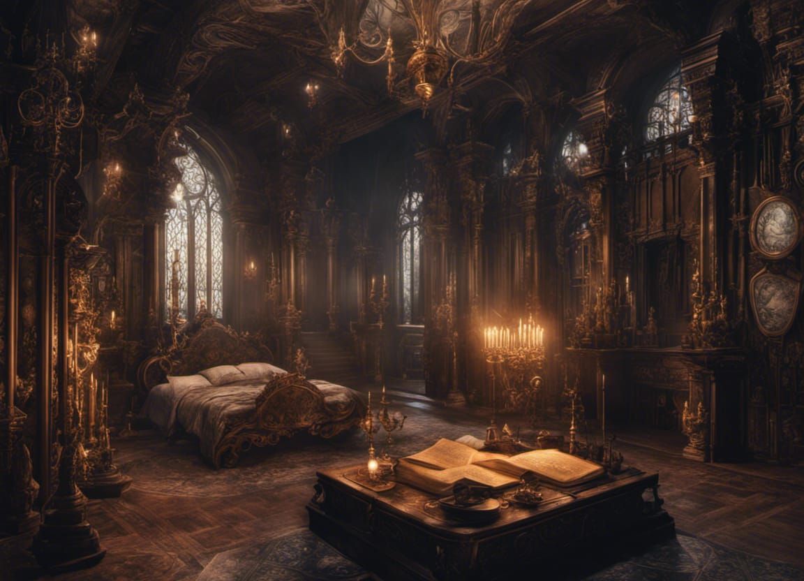 Steampunk Fantasy Bedroom in 8k Resolution
