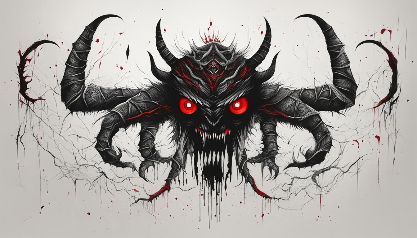 Minimalist Monster Drawing as a Symbol of Defiance