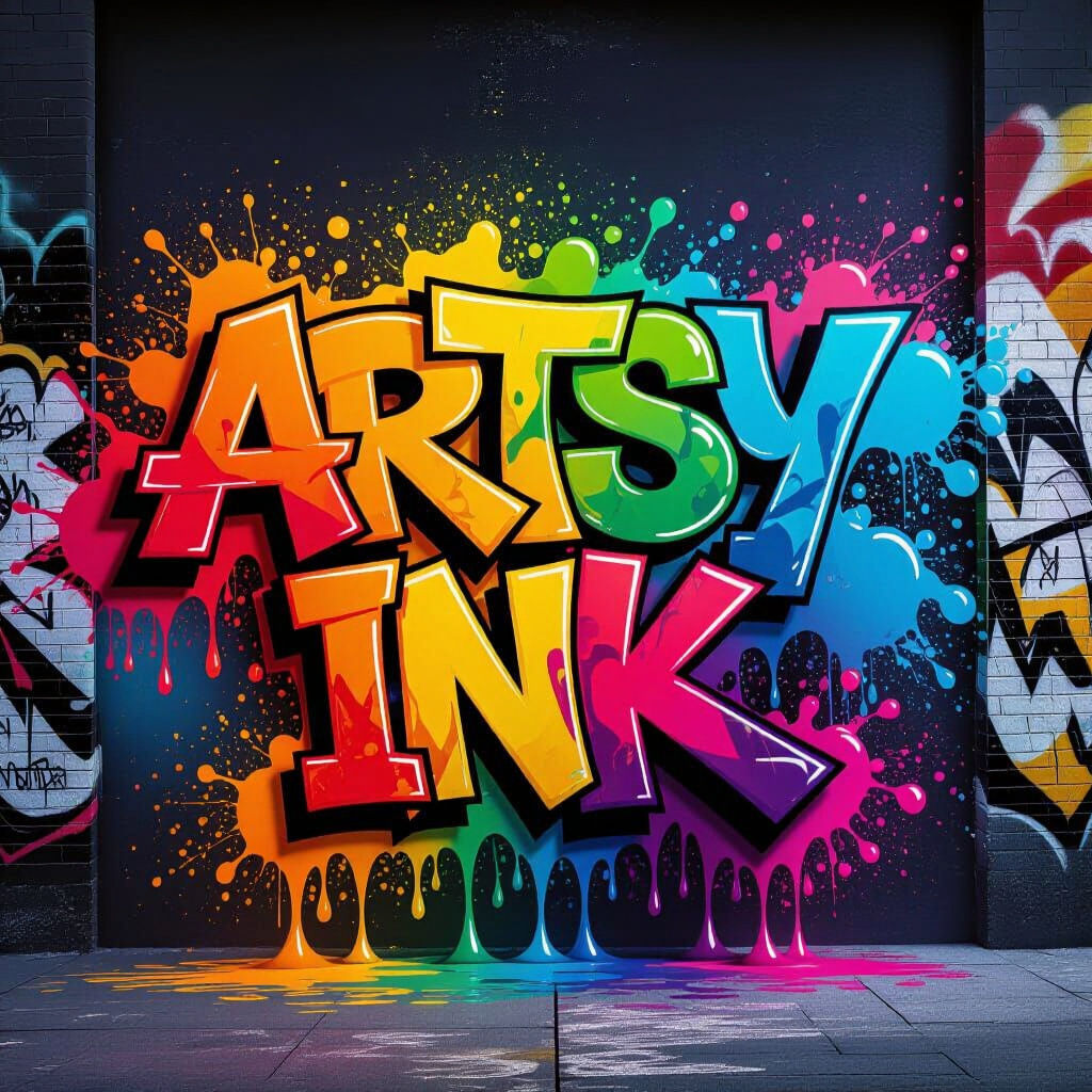 Artsy Ink: Vibrant Graffiti Art for Custom Apparel