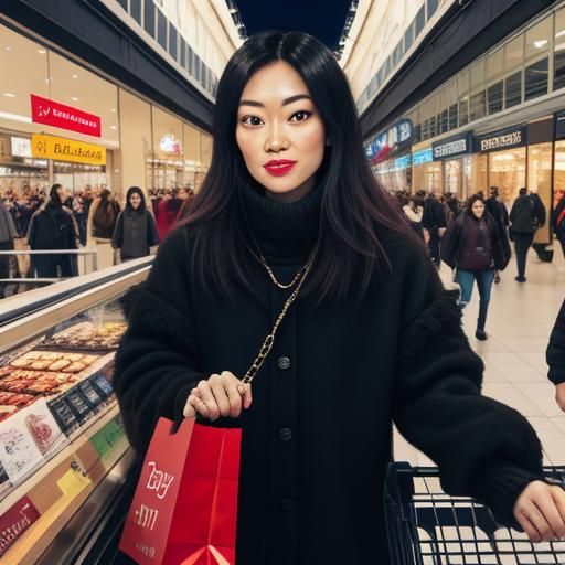 Black Friday Shopping Spree at Night