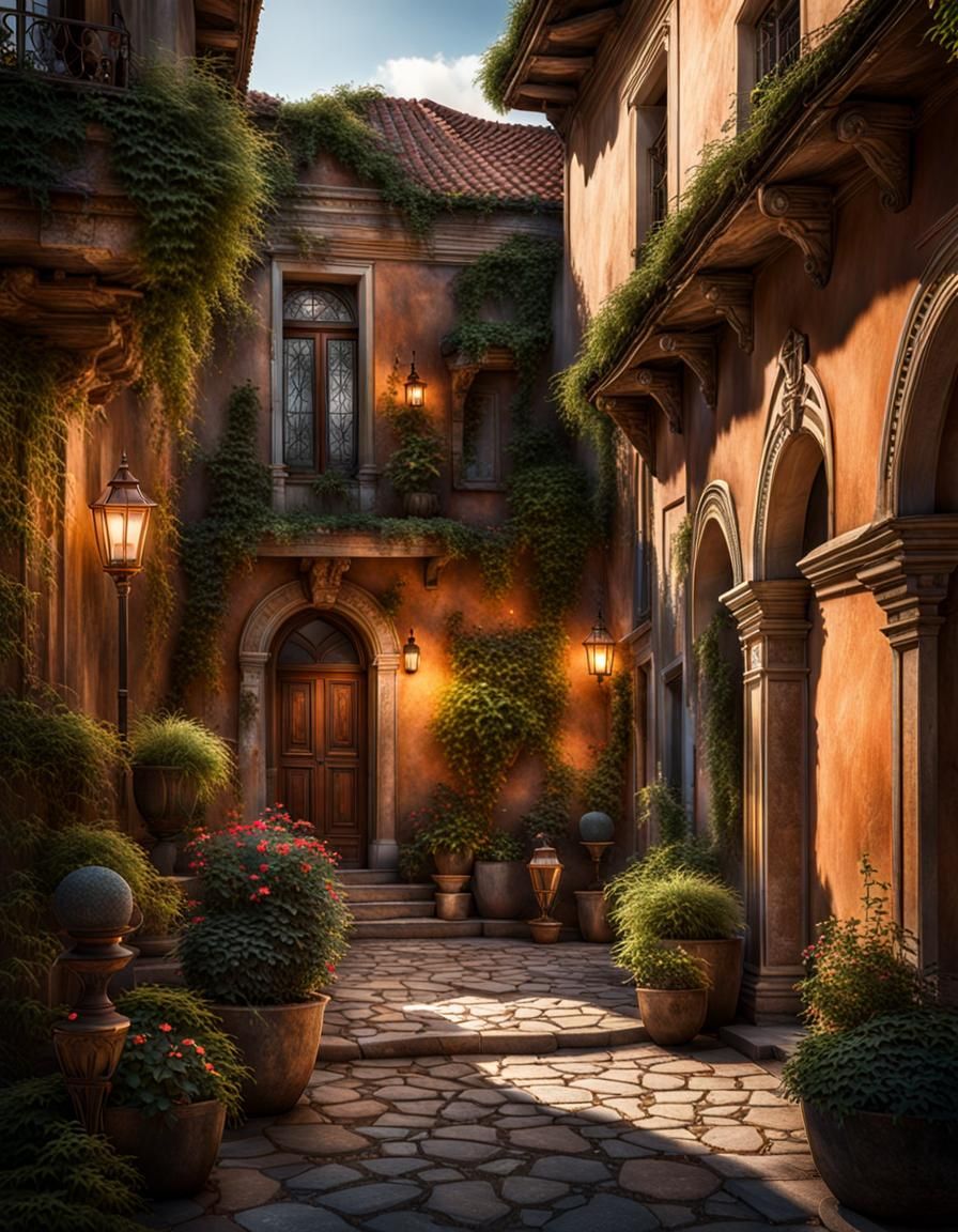 Elf Woman Walking in Forest, Photorealistic Digital Art