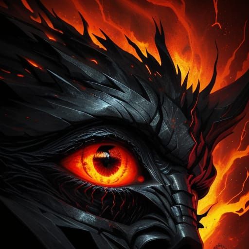 Dark Fantasy Rune Ignites with Fiery Embers