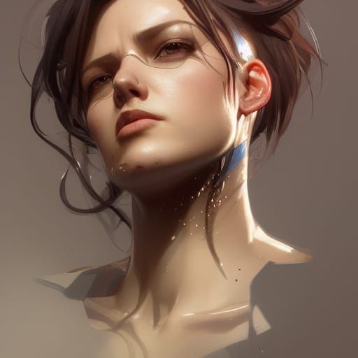 Detailed Split Portrait Concept Art