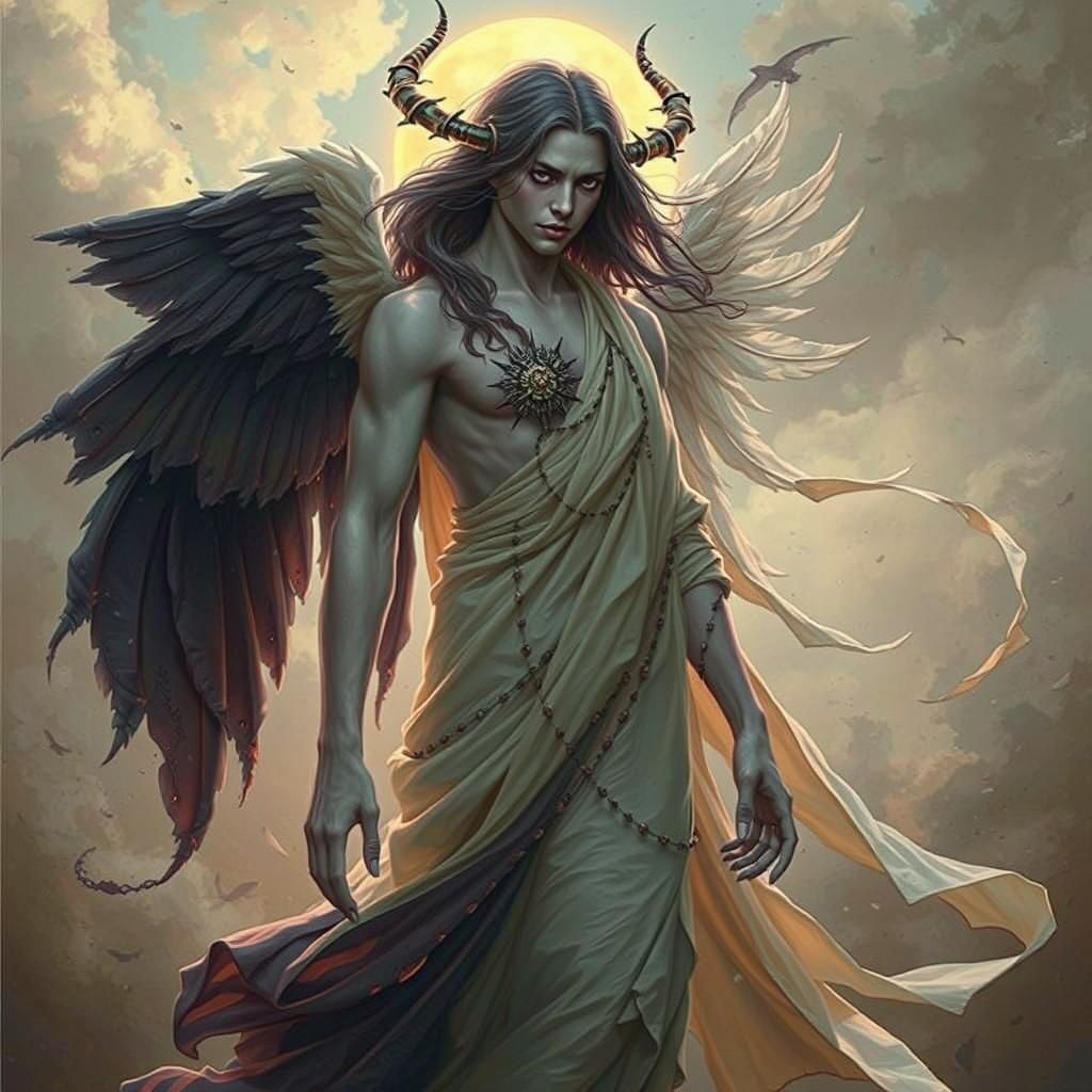 Mystical Being Balances Good and Evil in Surreal Style