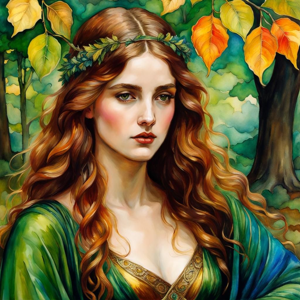 Deciduous Sorcerer in Alcohol Ink Style