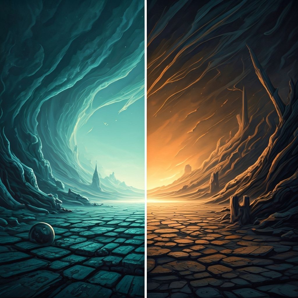 Diptych: Duality of Light and Dark Emotions