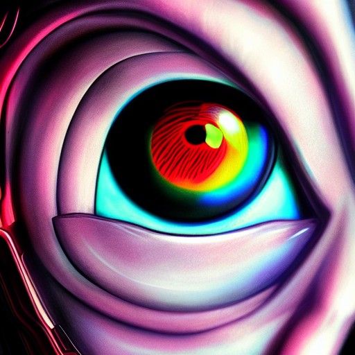 Vivid Cybernetic Eye Concept Art in 4K