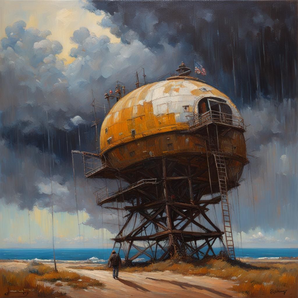 Surreal Weather Dream in Oil Paint