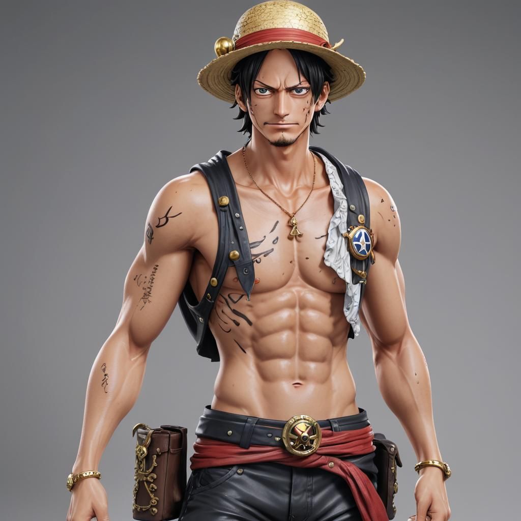One Piece Character in Detailed 3D Anime Art